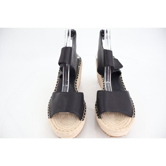Eileen Fisher Women Weslia Leather Ankle Strap Wedge Espadrille Sandals Size 8.5 - Picture 4 of 12